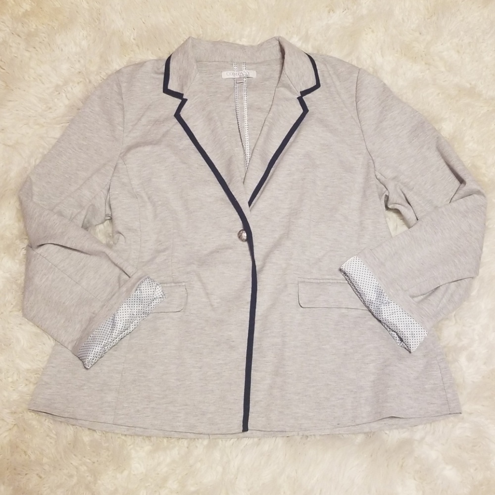 COPY - Ellen Tracy Knit Polka-dot lined Blazer